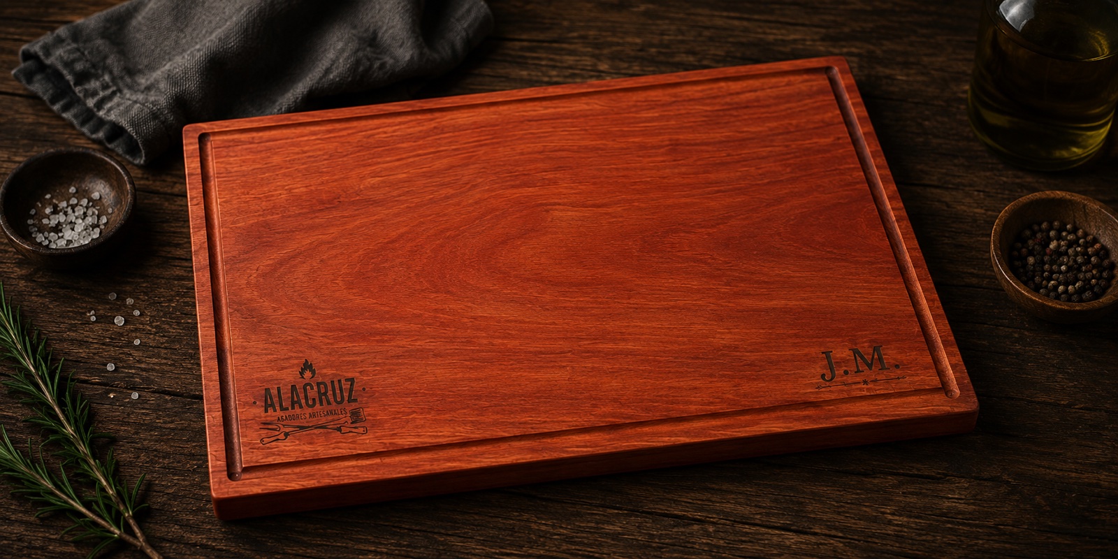 A La Cruz engraved cutting boards